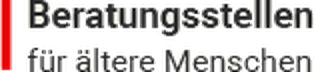 Logo Beratungsstellen für ältere Menschen und deren Angehörige