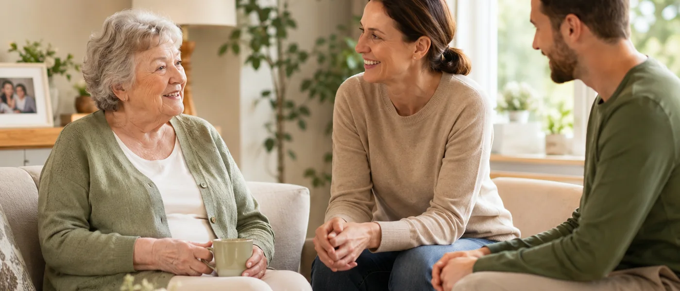 Betreuungskraft und Seniorin im Alltag zuhause – 24-Stunden-Betreuung der Märkischen Seniorenhilfe